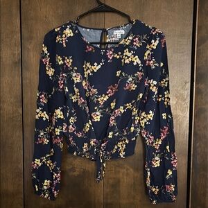 Floral Navy Women's Top